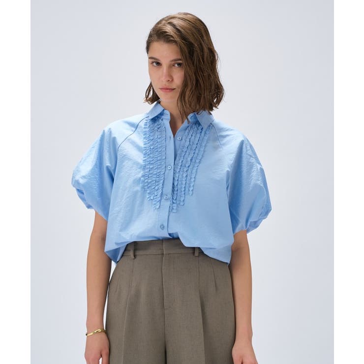 【手洗い可】シアーローンフリルブラウス | cloenc | 詳細画像9 