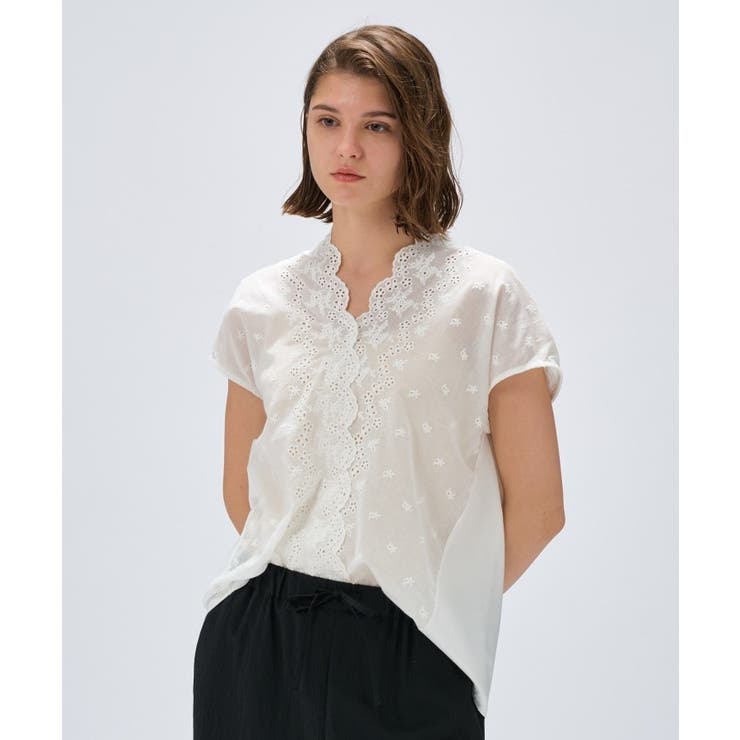 【マシンウォッシュ】レースドッキングトップス | cloenc | 詳細画像2 