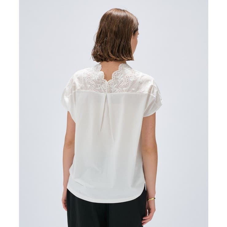 【マシンウォッシュ】レースドッキングトップス | cloenc | 詳細画像4 