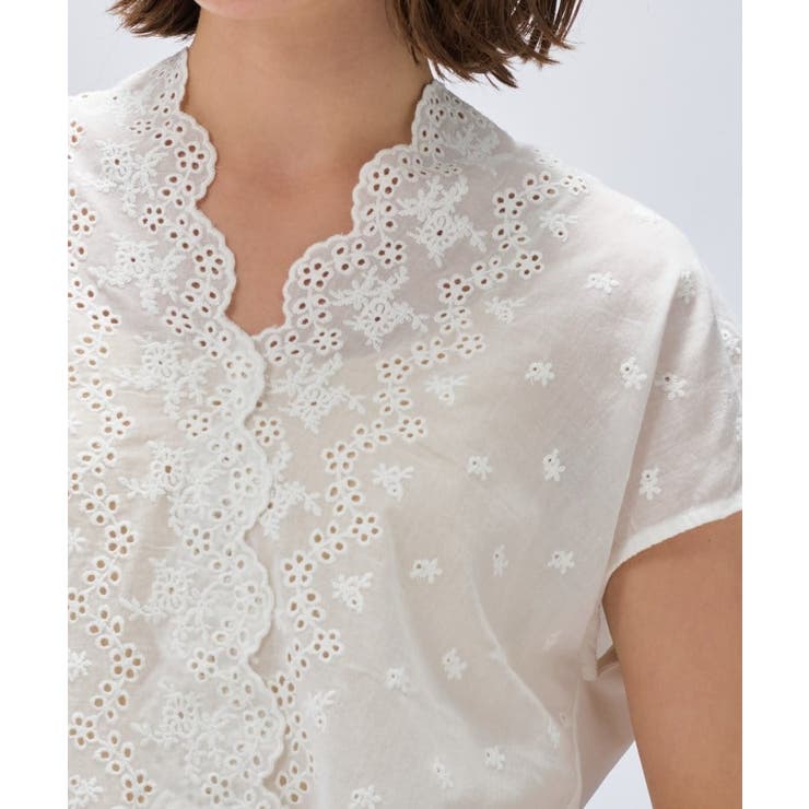 【マシンウォッシュ】レースドッキングトップス | cloenc | 詳細画像5 