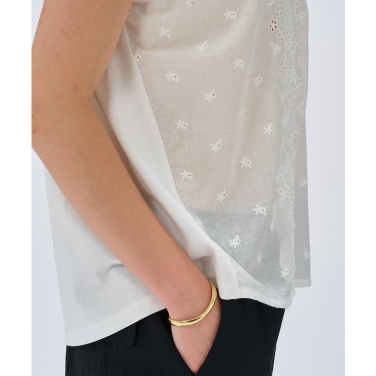 【マシンウォッシュ】レースドッキングトップス | cloenc | 詳細画像7 