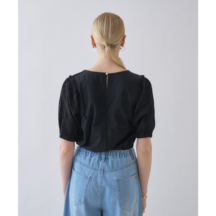 【マシンウォッシュ】レーススリーブTシャツ | cloenc | 詳細画像14 