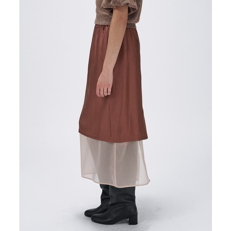 【手洗い可】シアーレイヤードスカート | cloenc | 詳細画像8 