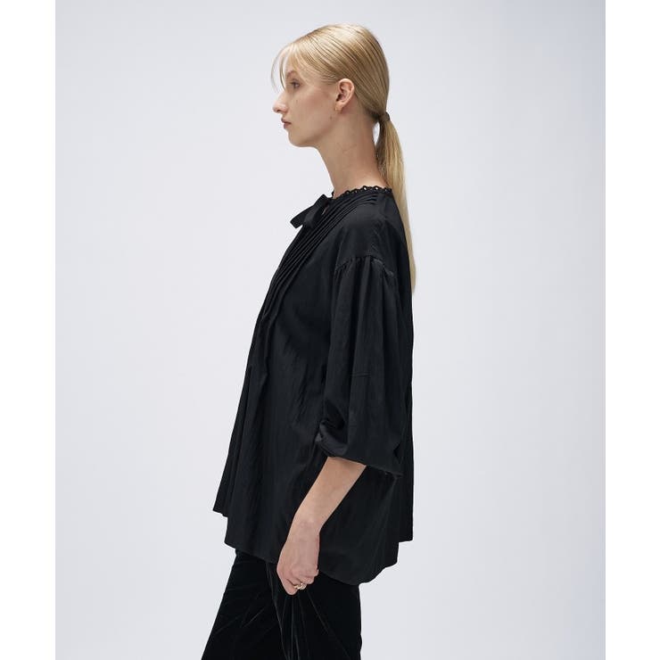 【マシンウォッシュ】リボンピンタックブラウス | cloenc | 詳細画像15 