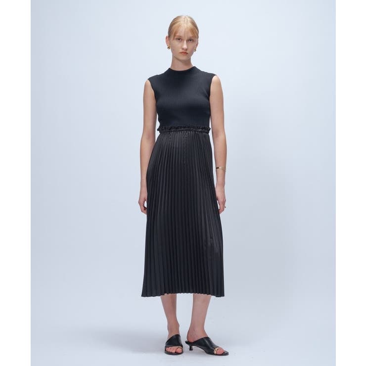 ニットドッキングプリーツワンピース | cloenc | 詳細画像11 