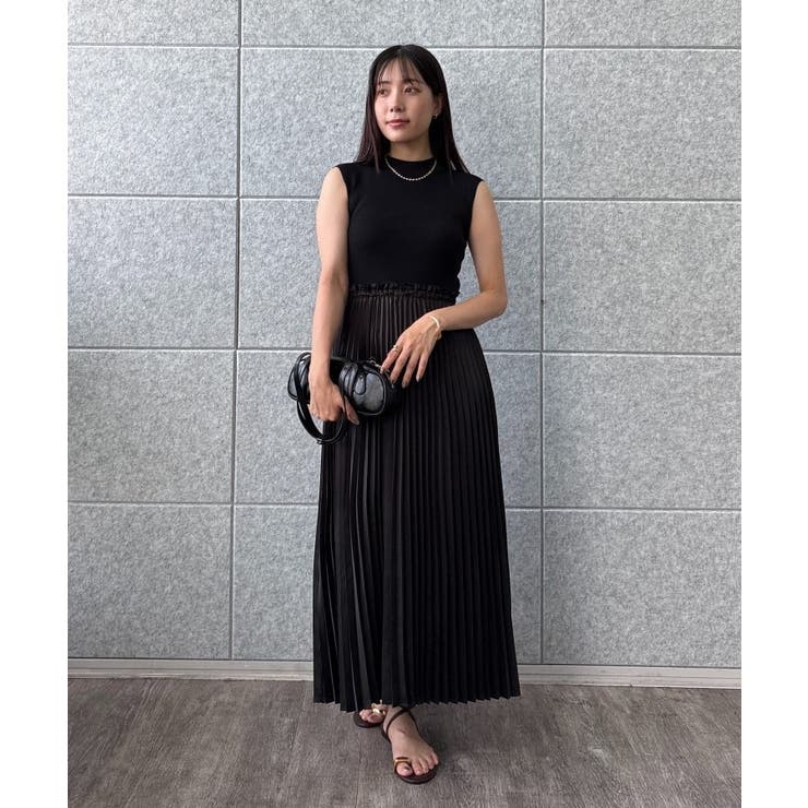 ニットドッキングプリーツワンピース | cloenc | 詳細画像16 