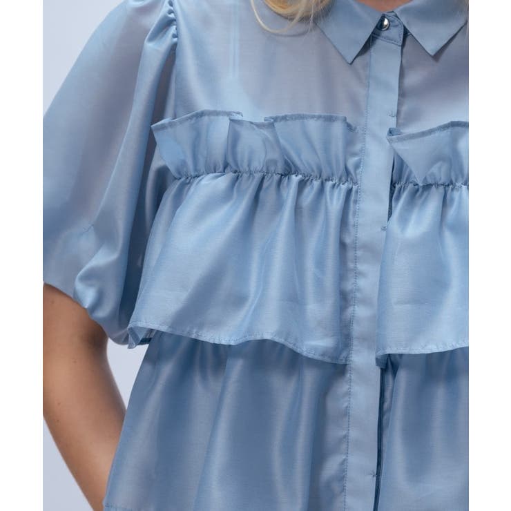 【手洗い可】シアーローンティアードブラウス | cloenc | 詳細画像20 