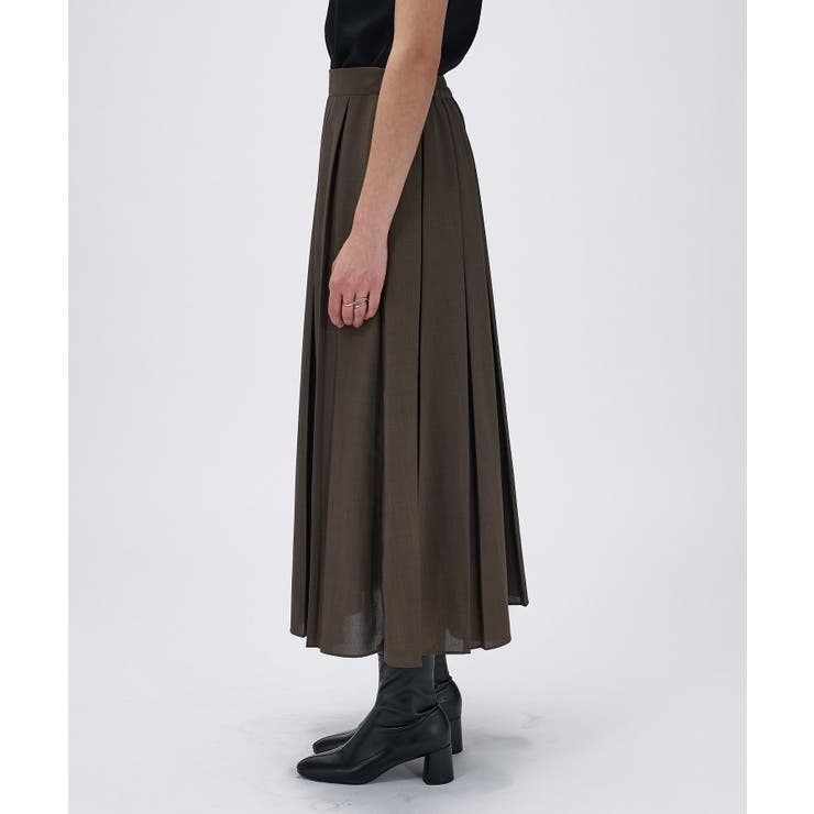 【手洗い可】ワイドプリーツスカート | cloenc | 詳細画像3 
