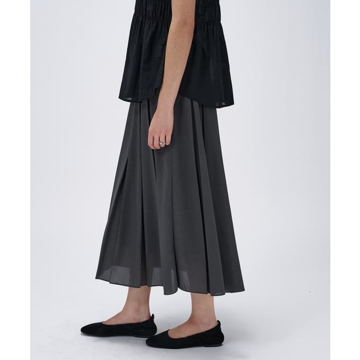 【手洗い可】ワイドプリーツスカート | cloenc | 詳細画像12 