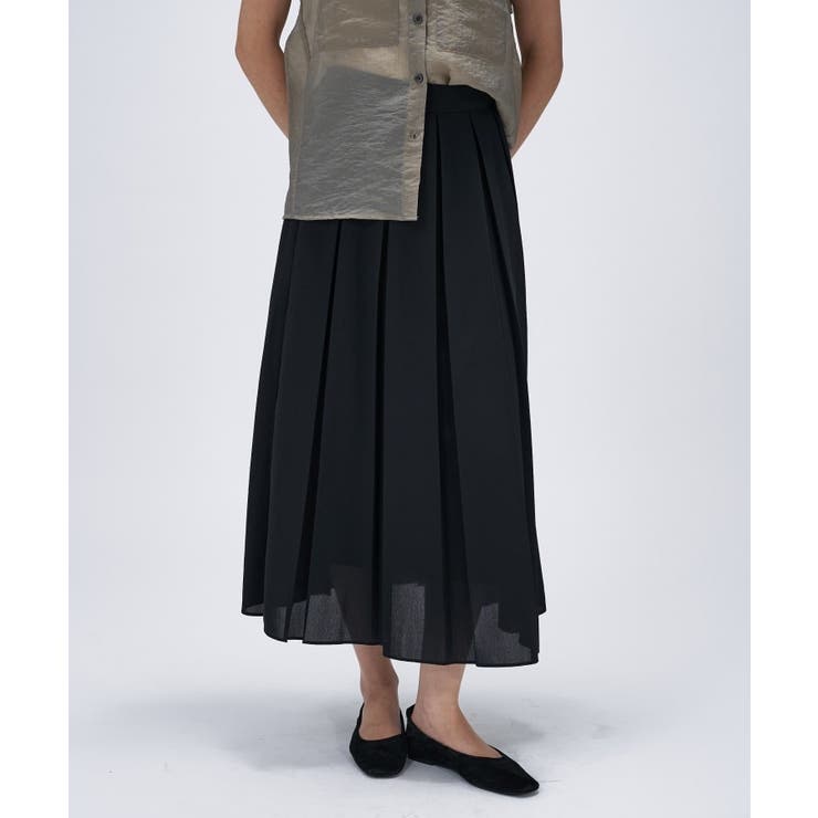 【手洗い可】ワイドプリーツスカート | cloenc | 詳細画像16 