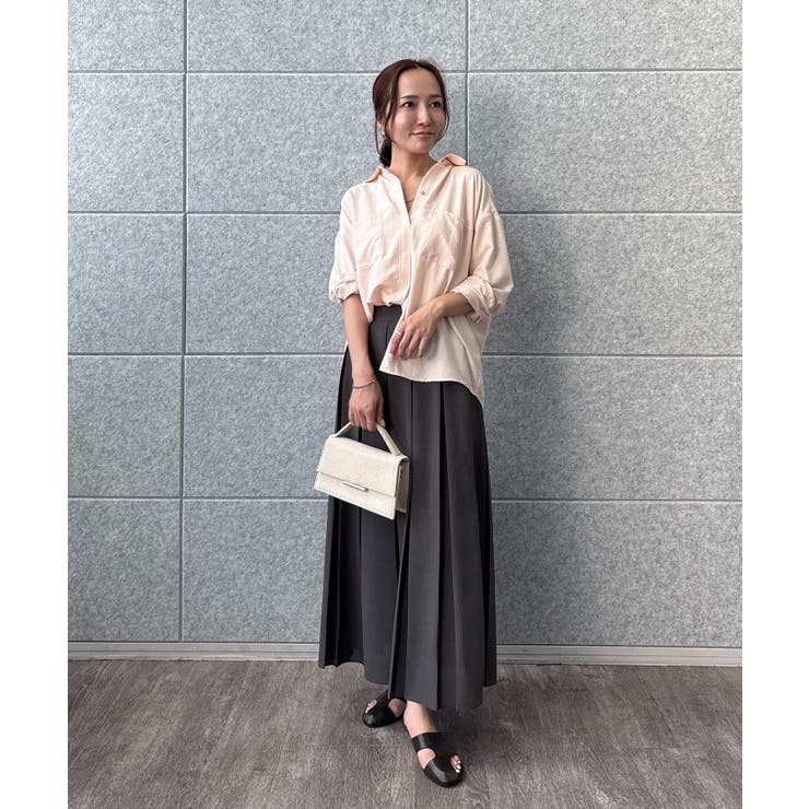 【手洗い可】ワイドプリーツスカート | cloenc | 詳細画像20 