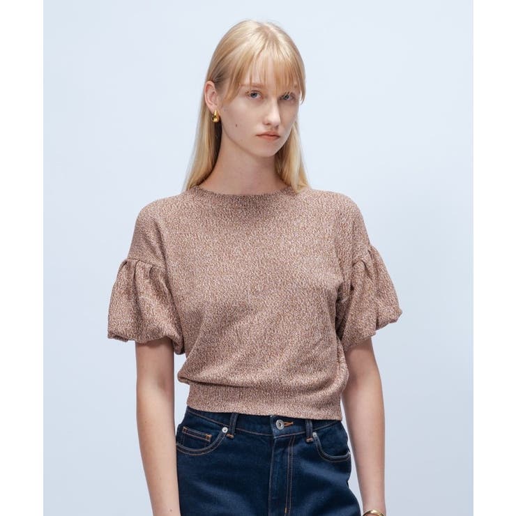 ブラウン(043) | 【手洗い可】パフスリーブプルオーバー | cloenc