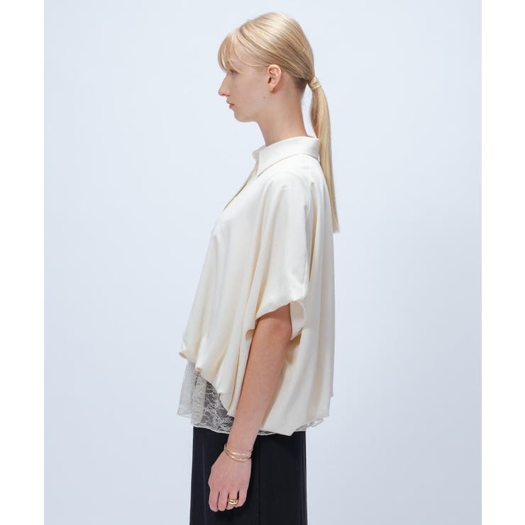 【手洗い可】ツイルバルーンブラウス | cloenc | 詳細画像3 