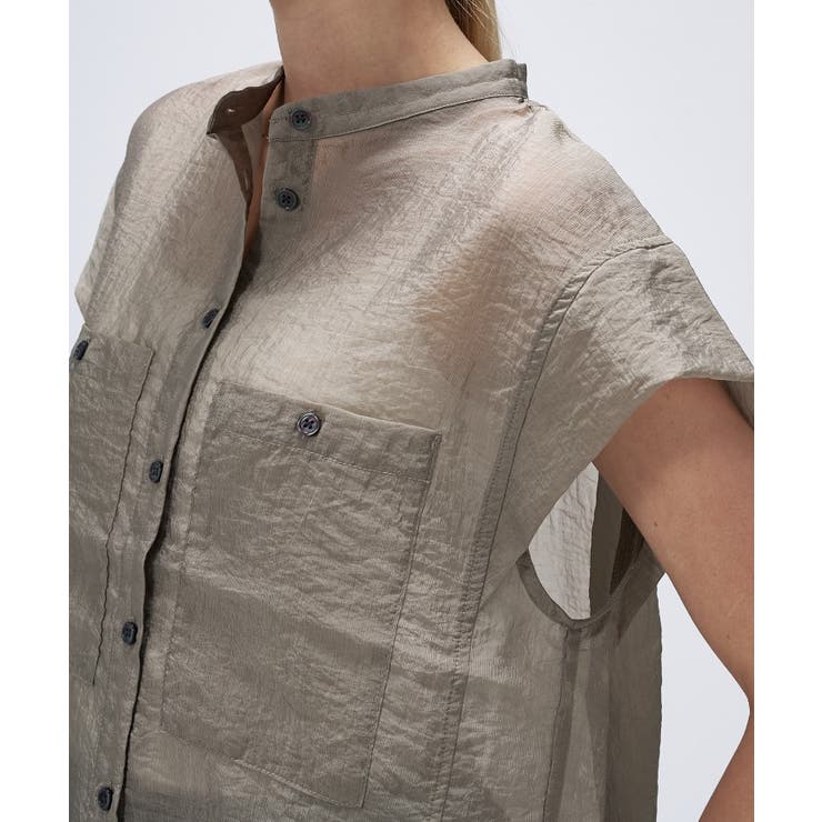 【マシンウォッシュ】シアーフレンチスリーブシャツ | cloenc | 詳細画像6 