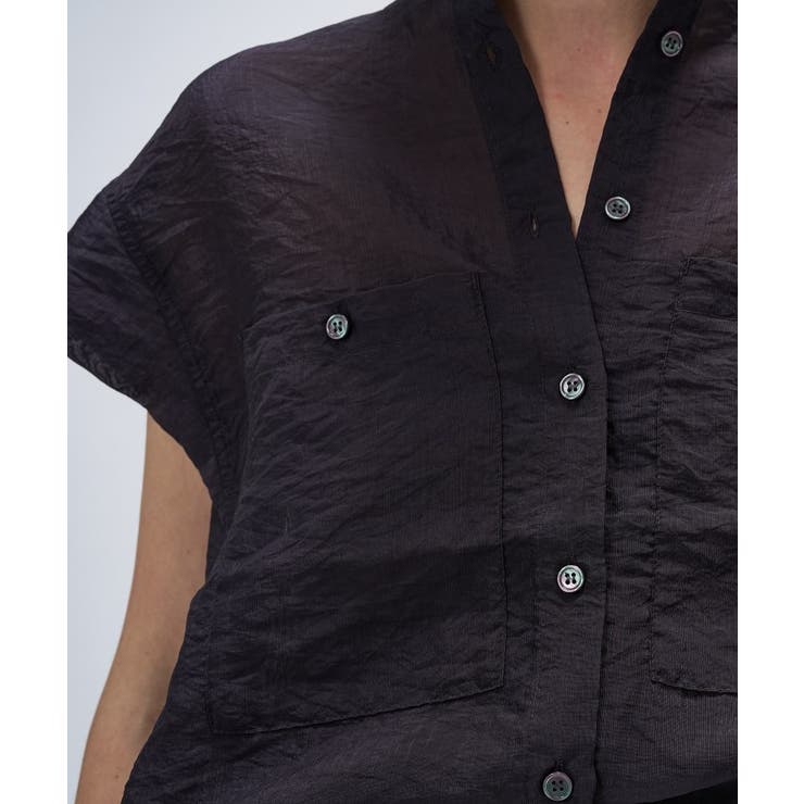 【マシンウォッシュ】シアーフレンチスリーブシャツ | cloenc | 詳細画像18 