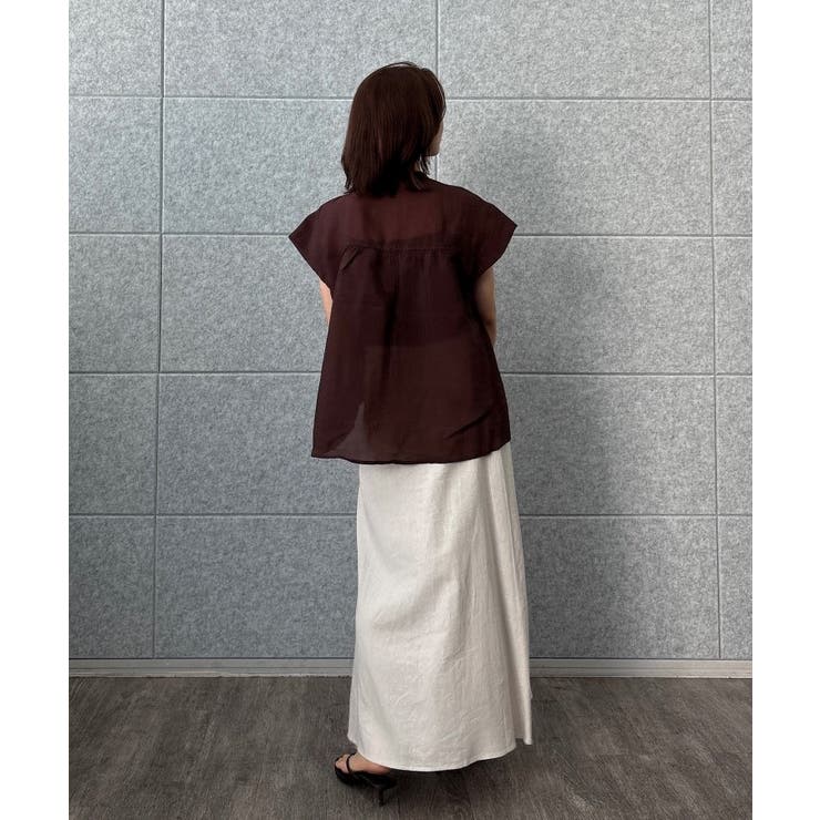 【マシンウォッシュ】シアーフレンチスリーブシャツ | cloenc | 詳細画像21 