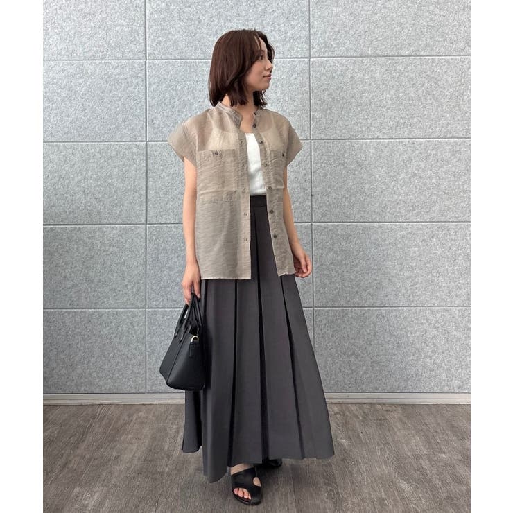 【マシンウォッシュ】シアーフレンチスリーブシャツ | cloenc | 詳細画像22 