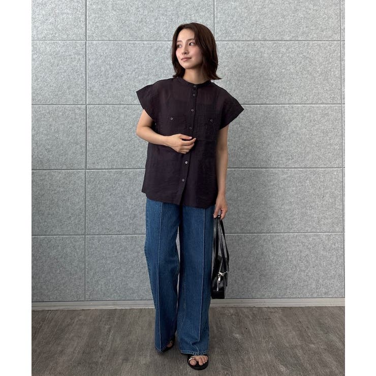 【マシンウォッシュ】シアーフレンチスリーブシャツ | cloenc | 詳細画像23 