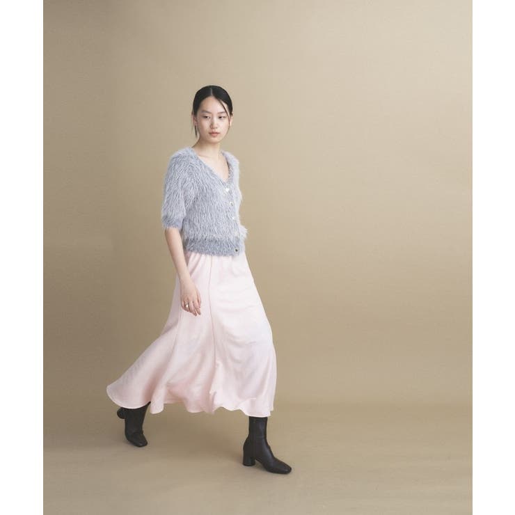 ライトピンク(070) | 【手洗い可】フィブリルロングフレアスカート | cloenc