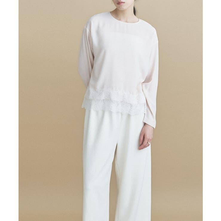 オフホワイト(003) | レースドッキングブラウス | cloenc