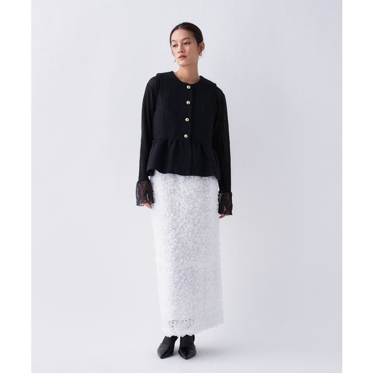 【オケージョン】ツイードペプラムジレ | cloenc | 詳細画像15 