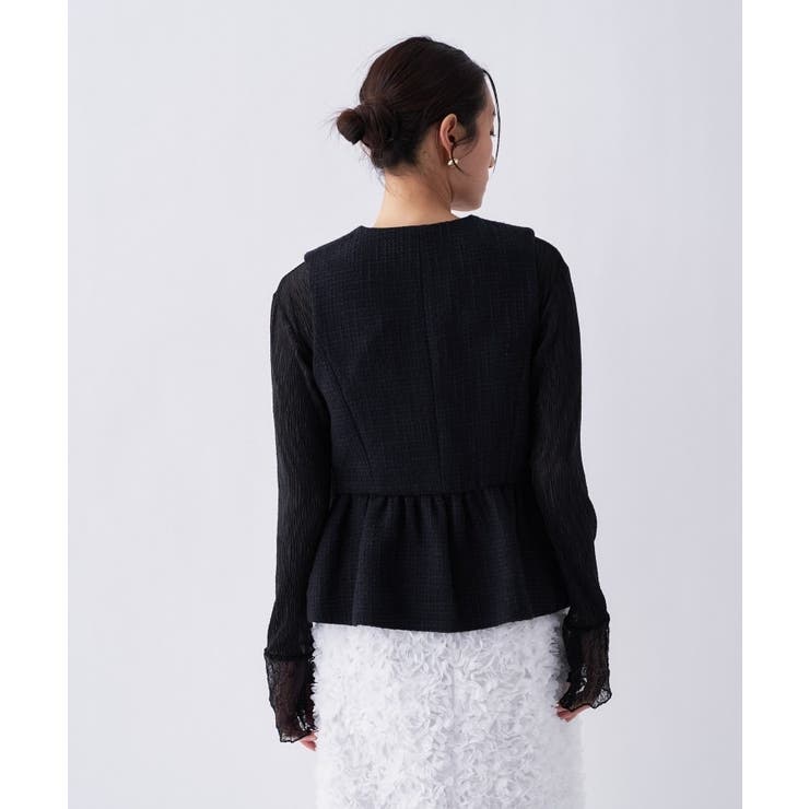 【オケージョン】ツイードペプラムジレ | cloenc | 詳細画像19 