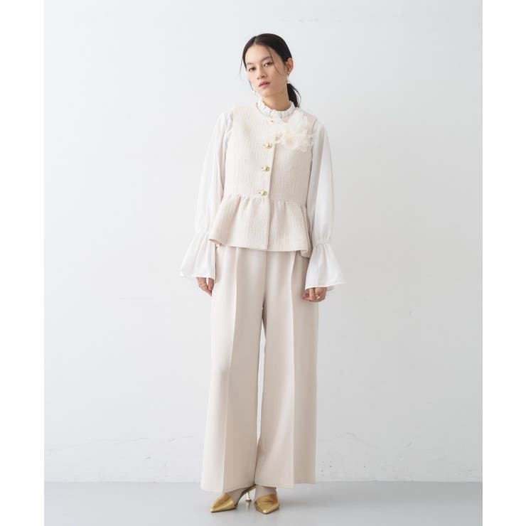 【オケージョン】ツイードペプラムジレ | cloenc | 詳細画像3 