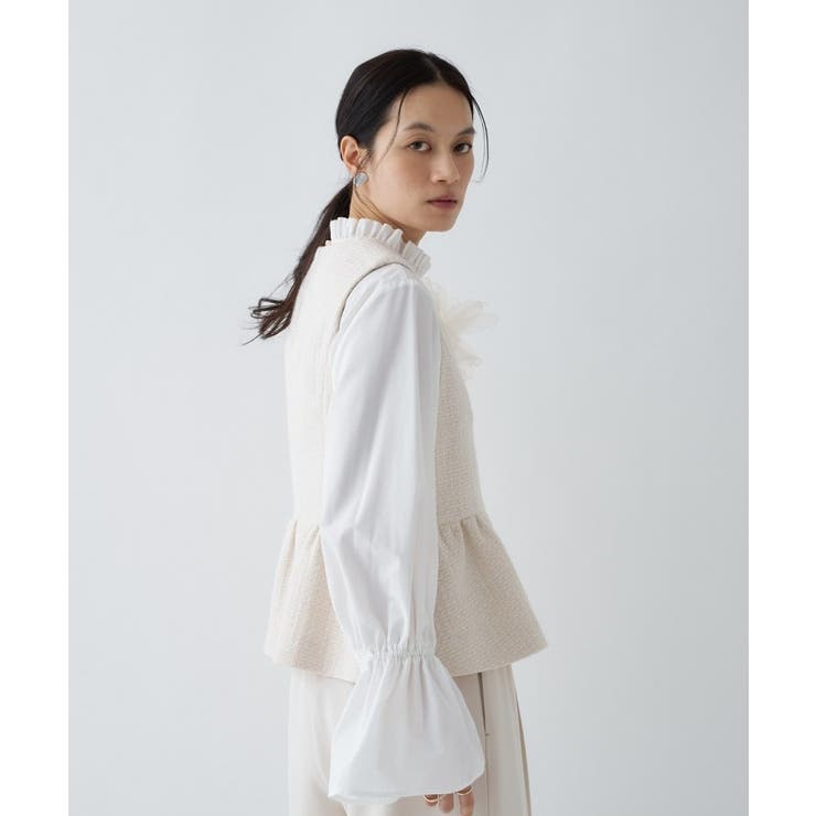 【オケージョン】ツイードペプラムジレ | cloenc | 詳細画像7 