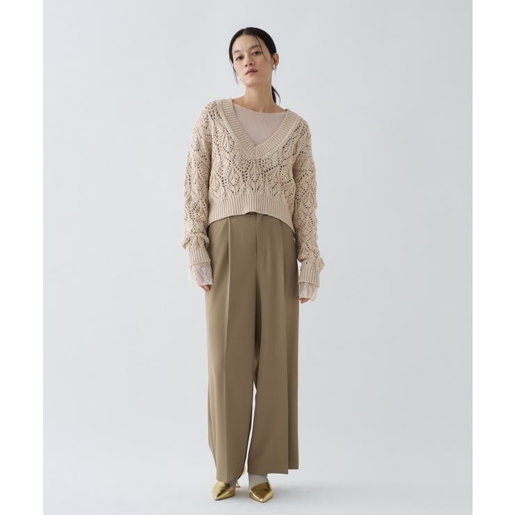 【防花粉／オケージョン／セットアップ】イージータックワイドパンツ | cloenc | 詳細画像13 