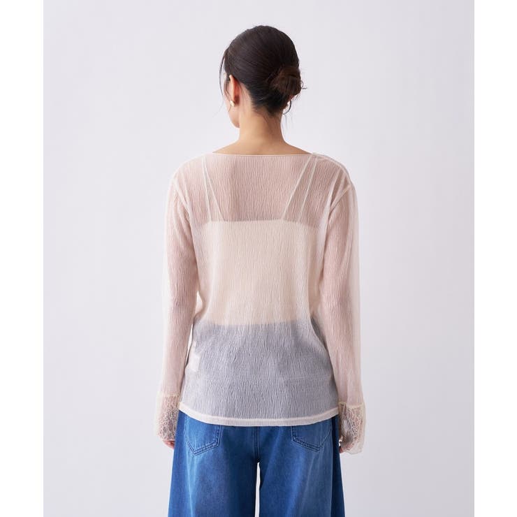 【オケージョン／手洗い可】レースシアーワッシャ―シカットソー | cloenc | 詳細画像9 