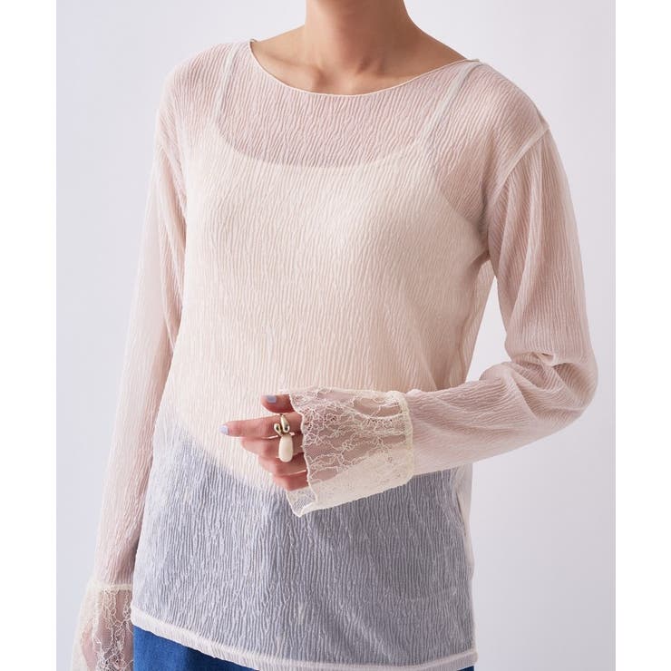 【オケージョン／手洗い可】レースシアーワッシャ―シカットソー | cloenc | 詳細画像10 