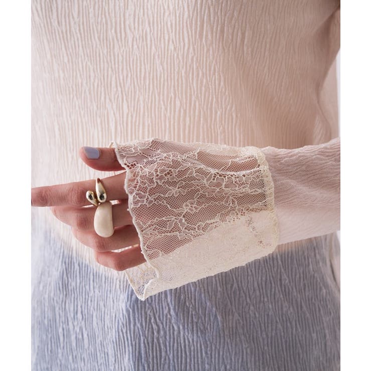 【オケージョン／手洗い可】レースシアーワッシャ―シカットソー | cloenc | 詳細画像12 