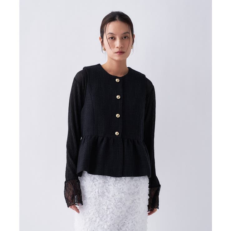 【オケージョン／手洗い可】レースシアーワッシャ―シカットソー | cloenc | 詳細画像17 