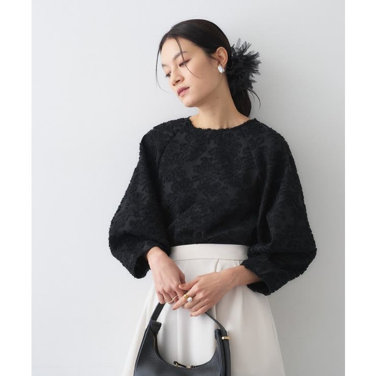 【オケージョン／手洗い可】フラワーシアージャカードシャツ | cloenc | 詳細画像15 