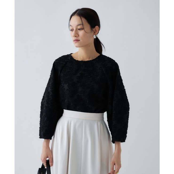 【オケージョン／手洗い可】フラワーシアージャカードシャツ | cloenc | 詳細画像13 