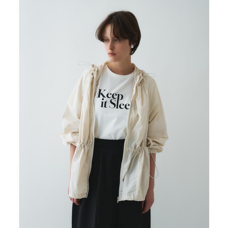 オフホワイト(003) | 【撥水／手洗い可】ウエストマークナイロンパーカー | cloenc