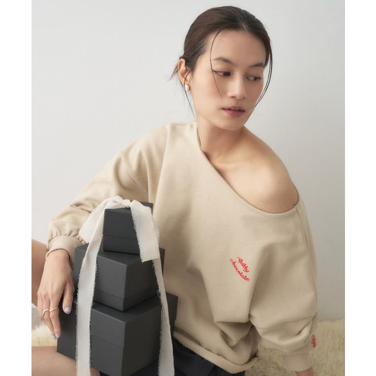 【Philly chocolateコラボ】キャットモチーフ2wayスウェット | cloenc | 詳細画像1 