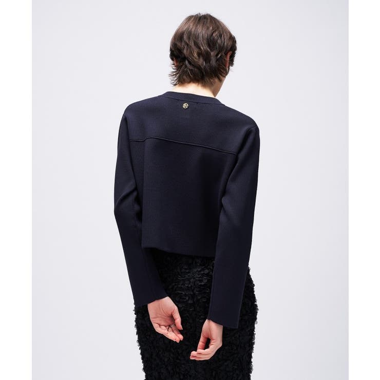 【オケージョン／手洗い可】ノーカラーニットカーディガン | cloenc | 詳細画像18 