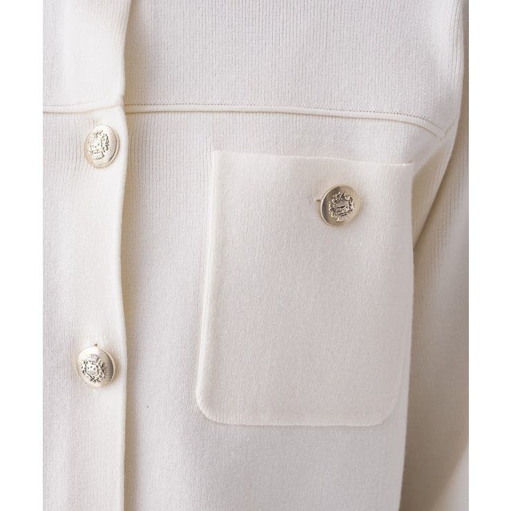 【オケージョン／手洗い可】ノーカラーニットカーディガン | cloenc | 詳細画像28 