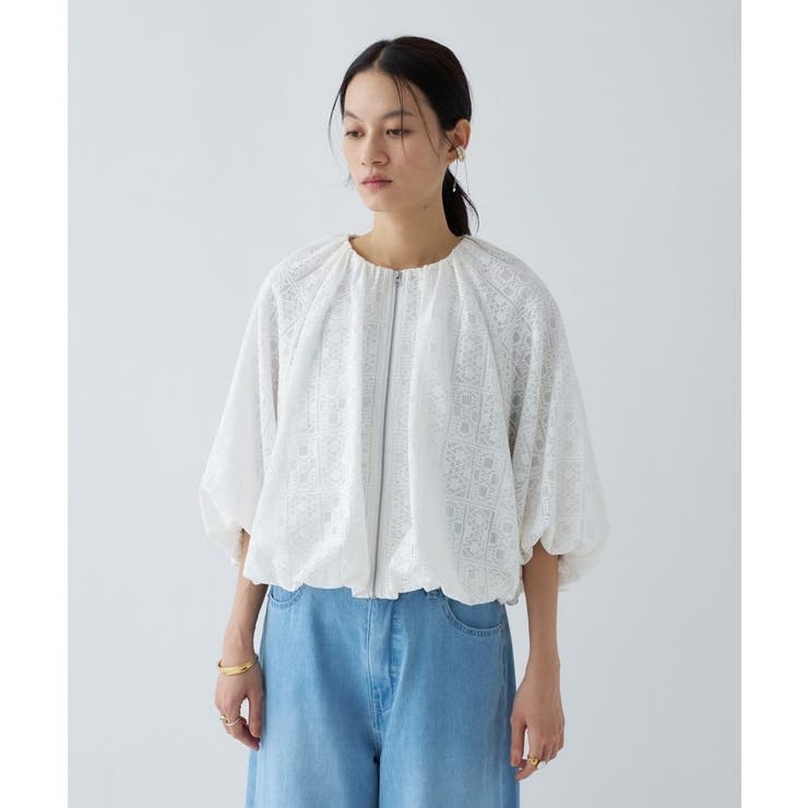 レースシアーブルゾン | cloenc | 詳細画像14 