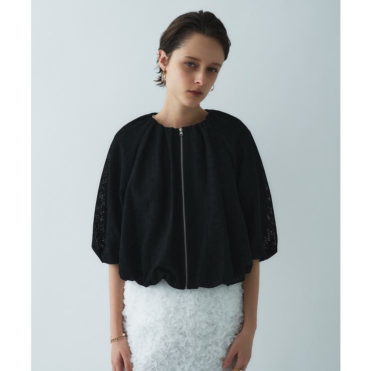 ブラック(119) | レースシアーブルゾン | cloenc