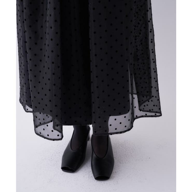 【セットアイテム オケージョン 手洗い可】ドットチュールレイヤードセットワンピー… | cloenc | 詳細画像15 