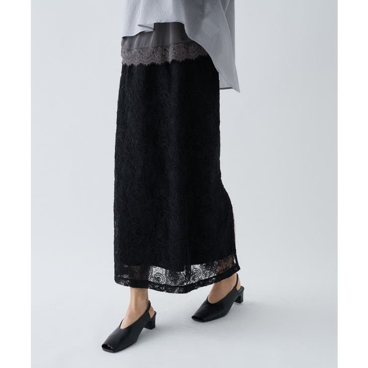 【手洗い可】レースイージーナロースカート | cloenc | 詳細画像6 