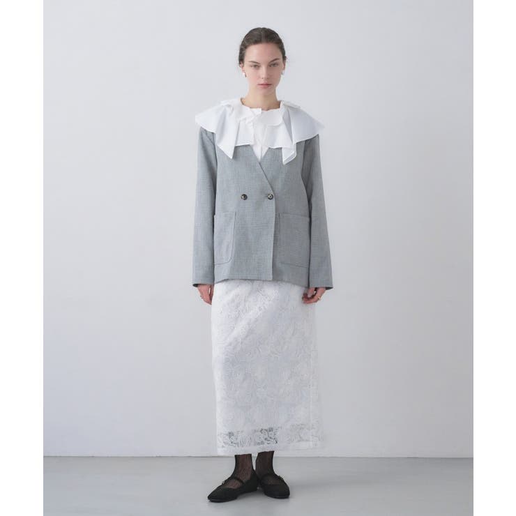 【手洗い可】レースイージーナロースカート | cloenc | 詳細画像1 