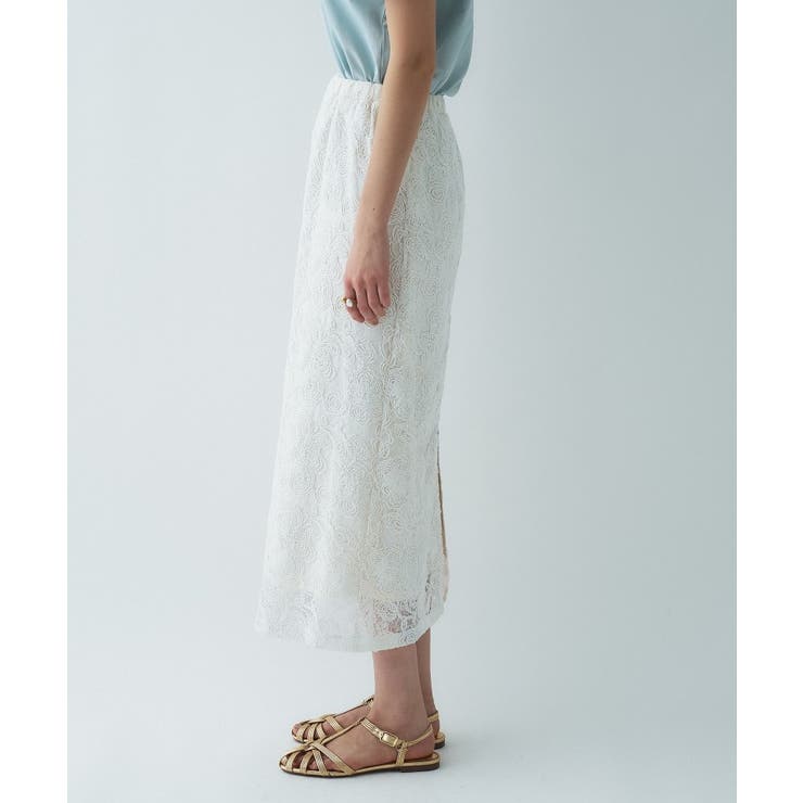 【手洗い可】レースイージーナロースカート | cloenc | 詳細画像11 