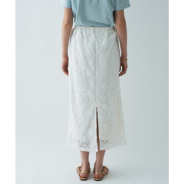 【手洗い可】レースイージーナロースカート | cloenc | 詳細画像12 