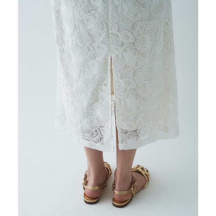 【手洗い可】レースイージーナロースカート | cloenc | 詳細画像16 