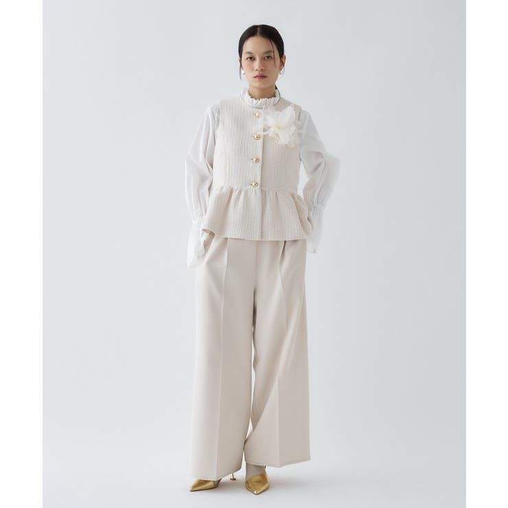 【オケージョン／手洗い可】フリルフォルムブラウス | cloenc | 詳細画像2 