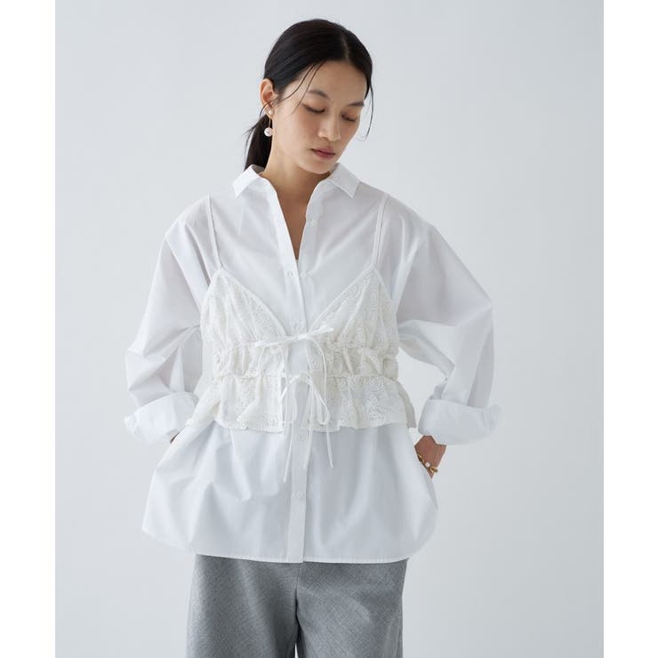 【手洗い可】シアーフラワーレースキャミソール | cloenc | 詳細画像2 