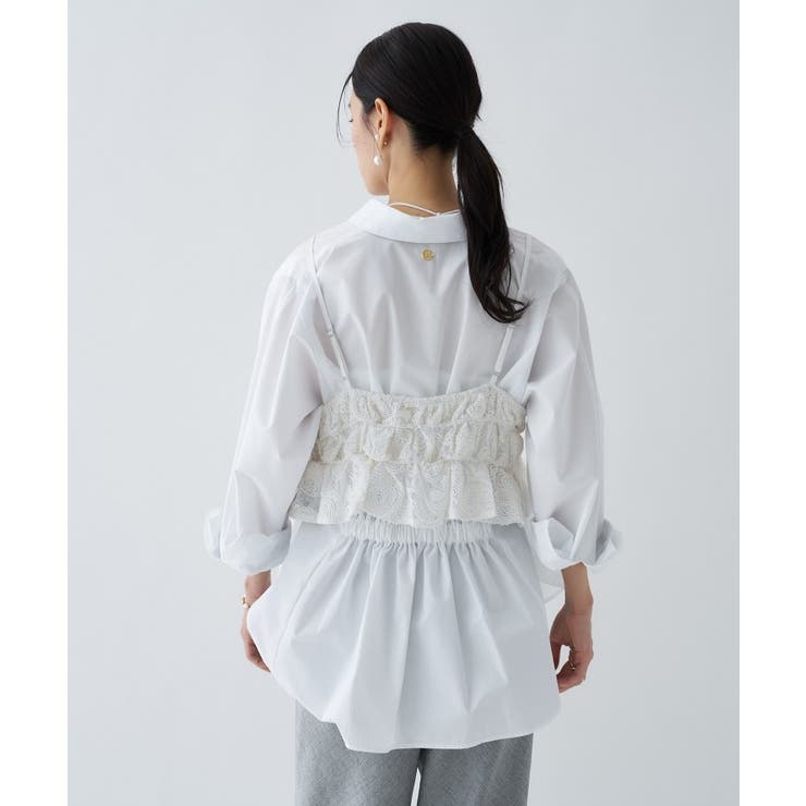 【手洗い可】シアーフラワーレースキャミソール | cloenc | 詳細画像6 